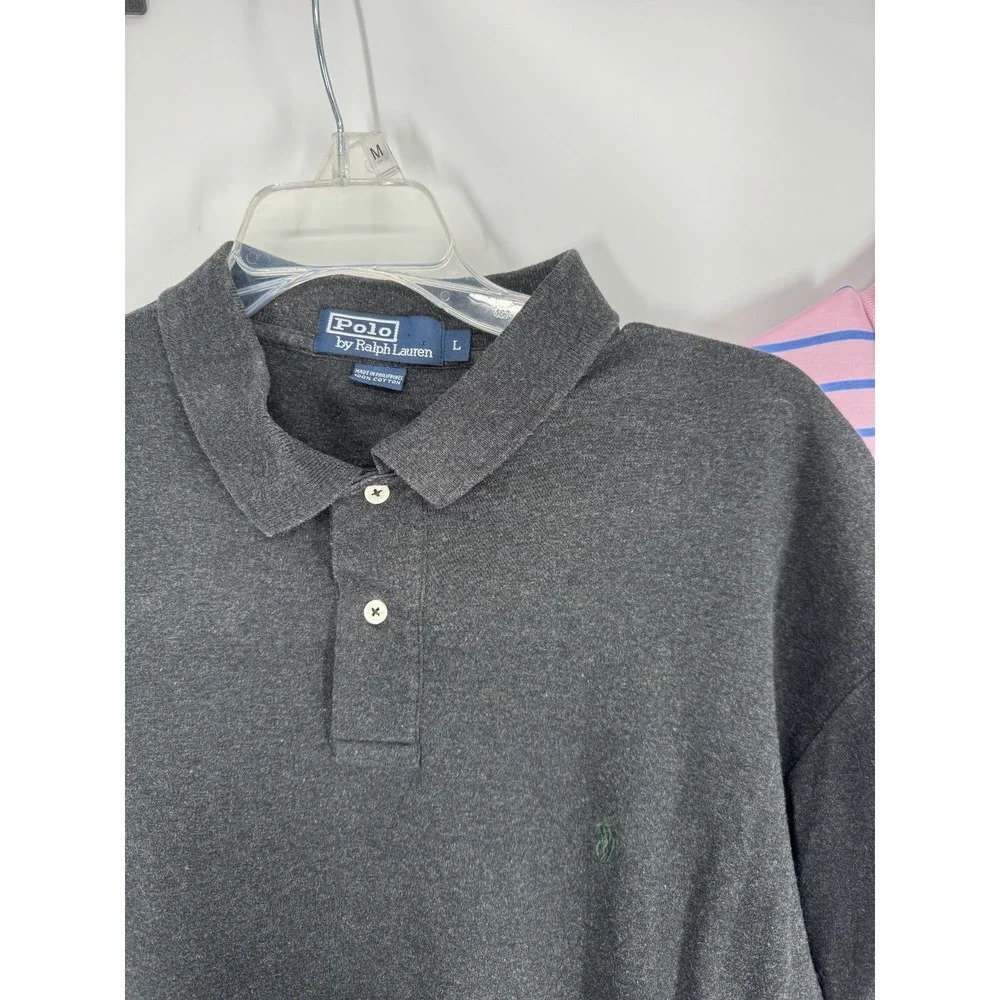 Lot Of 3 Polo Ralph Lauren Polo Shirt Mens Large Golf Short Sleeve 100%‎ Cotton